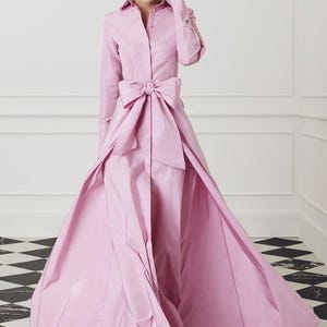 Pink blush taffeta Gown | Modest Taffeta Dress for Special Occasions |  Modest fashion |  custom made available  | Taffeta modest gown