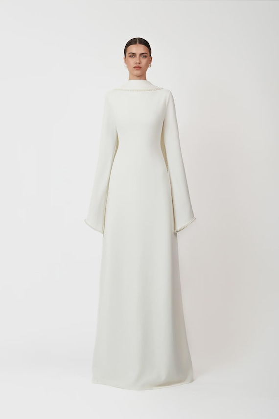 chinese dress ladies Pearl, White Ruched Backless Maxi Dress – Mara Blak