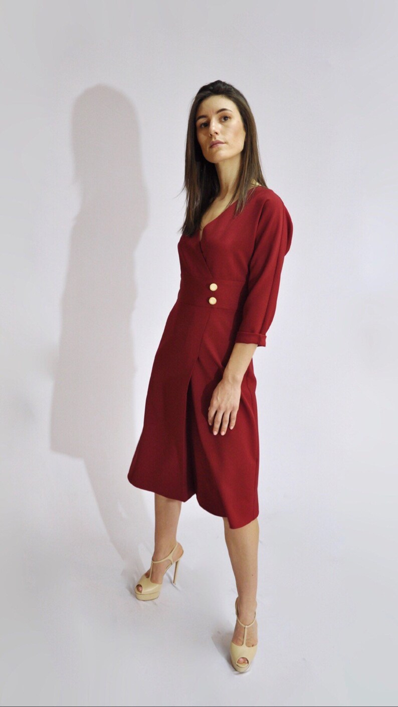 vintage style red dress