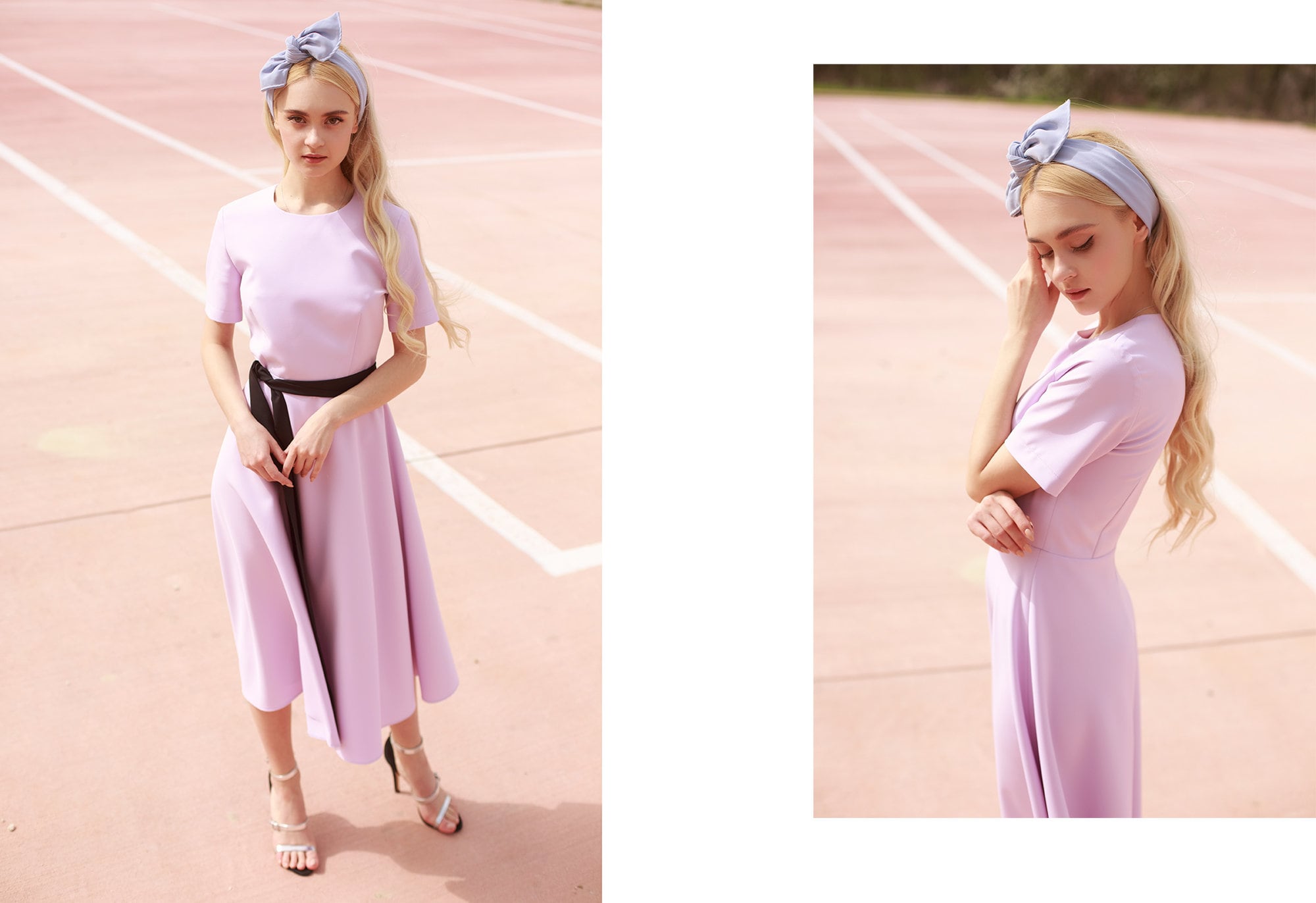 midi lavender dress
