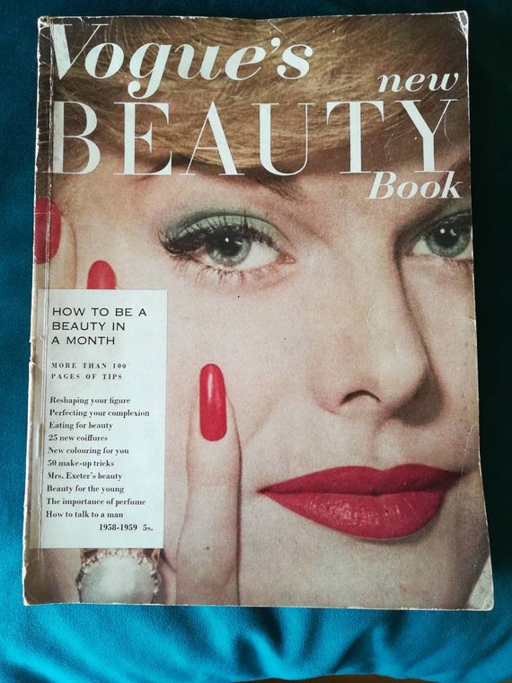 Vogue New Beauty Book 1958-1959. Vintage. Articles on Beauty, Fitness and  Fashion, Makeup of the Fifties Era. Irving Penn Cover 