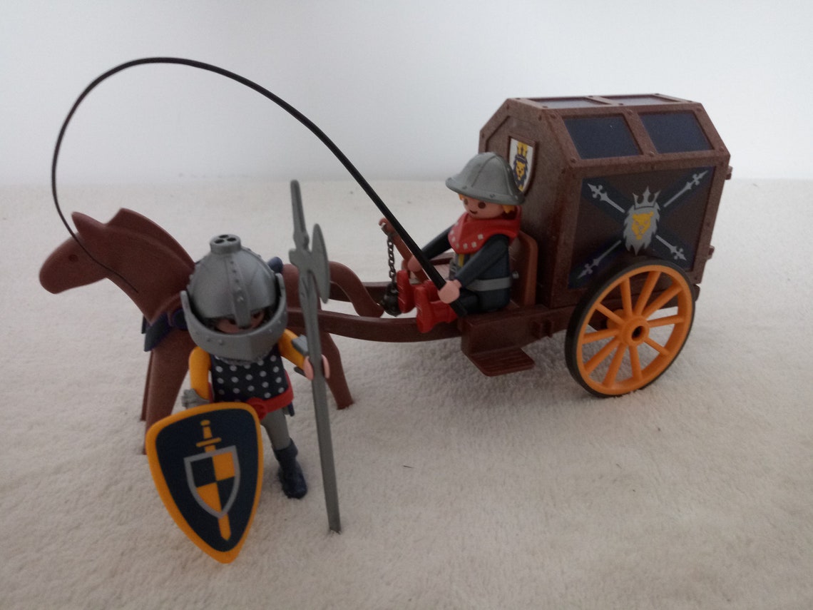 Playmobil® used knights with cart Ritter Etsy