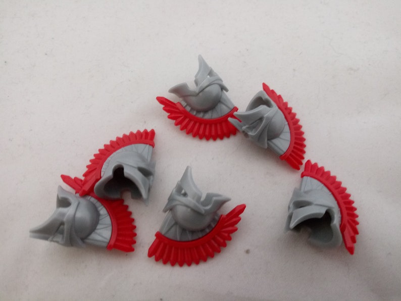 6 silver helmets for LEGO\u00ae figures