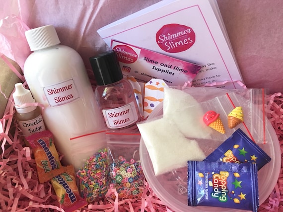 Cloud Slime Kit Slime Activator Elmers Glue Snowonder Instant Snow Scent Fimo Pieces Polymer Clay Sprinkles Charms Containers
