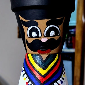 Handpainted flower pot candy dish