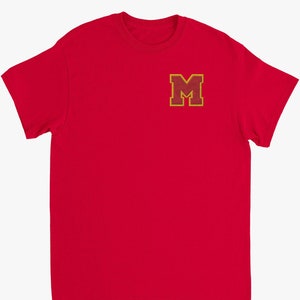 Thriller Varsity Jacket Embroidered &#39;M&#39; - Heavyweight Unisex Crewneck T-shirt