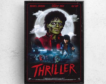 マイケル・ジャクソンのスリラー映画ポスター、ヴィンテージ音楽記念品