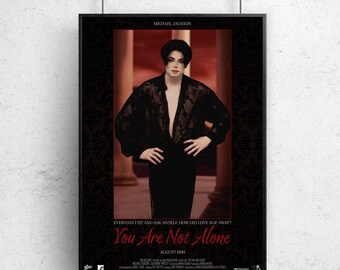 You Are Not Alone Poster | HIStory Era Wall Art | 90s Music | A4-A0 Print