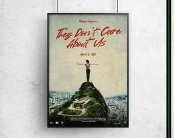 Michael Jackson - They Don't Care About Us - BRAZIL Original Poster Art Print