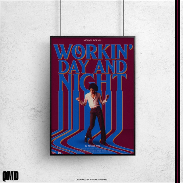 Michael Jackson - Workin' Day And Night - Original Poster Art Print