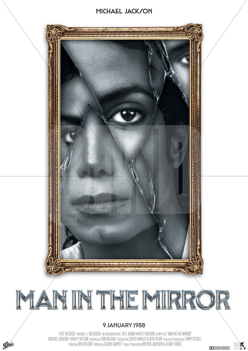 Michael Jackson Man in the Mirror Original Poster Art Print Etsy