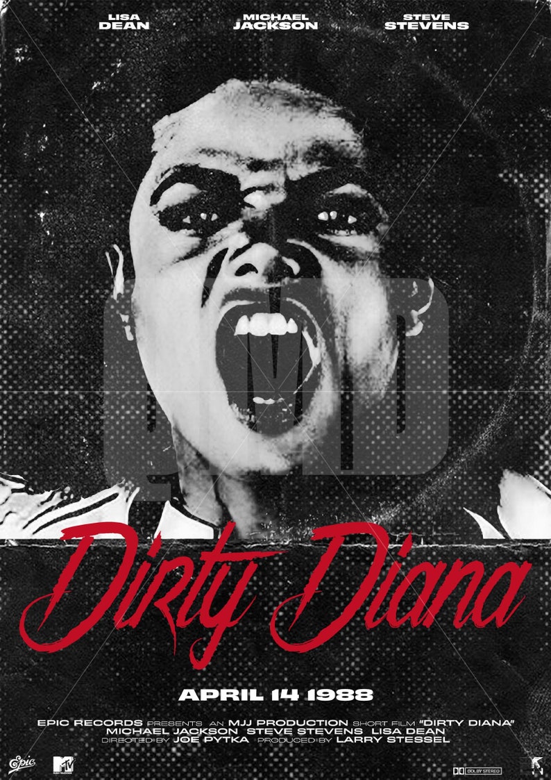 Michael Jackson DIRTY DIANA Original Poster Art Print Etsy