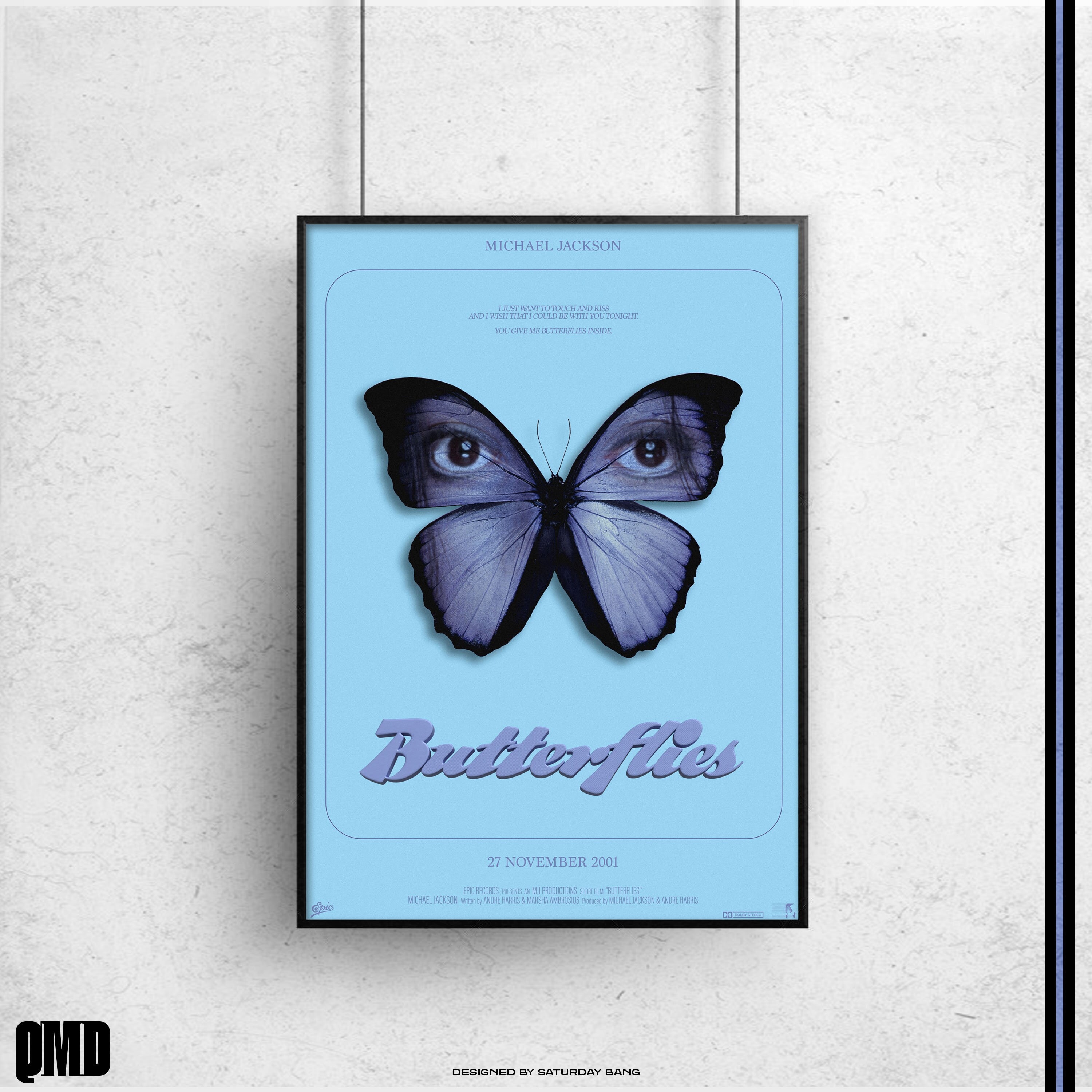 Michael Jackson BUTTERFLIES Original Poster Art Print Etsy