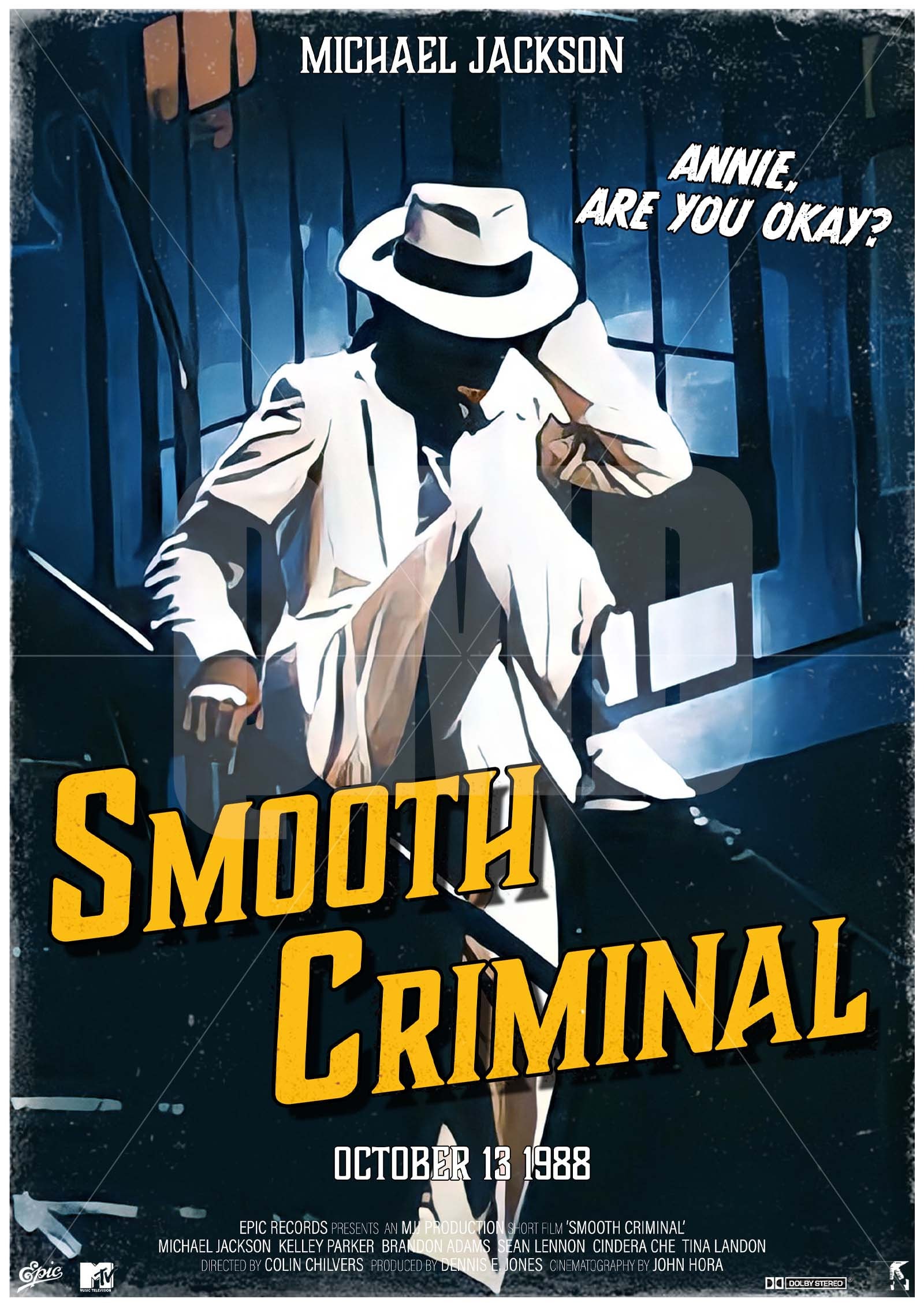 Michael Jackson SMOOTH CRIMINAL Original Poster Art Print - Etsy