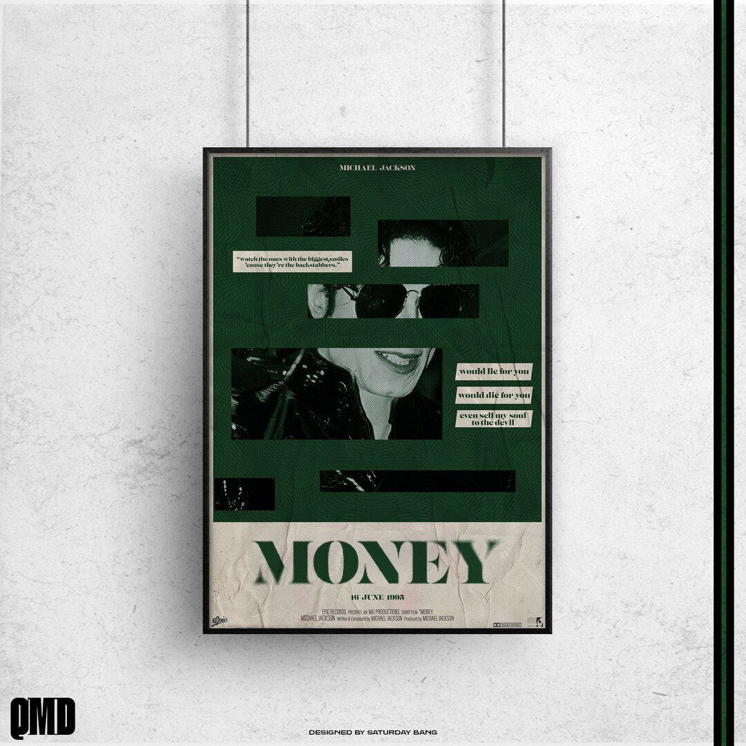 Michael Jackson MONEY Original Poster Art Print Etsy