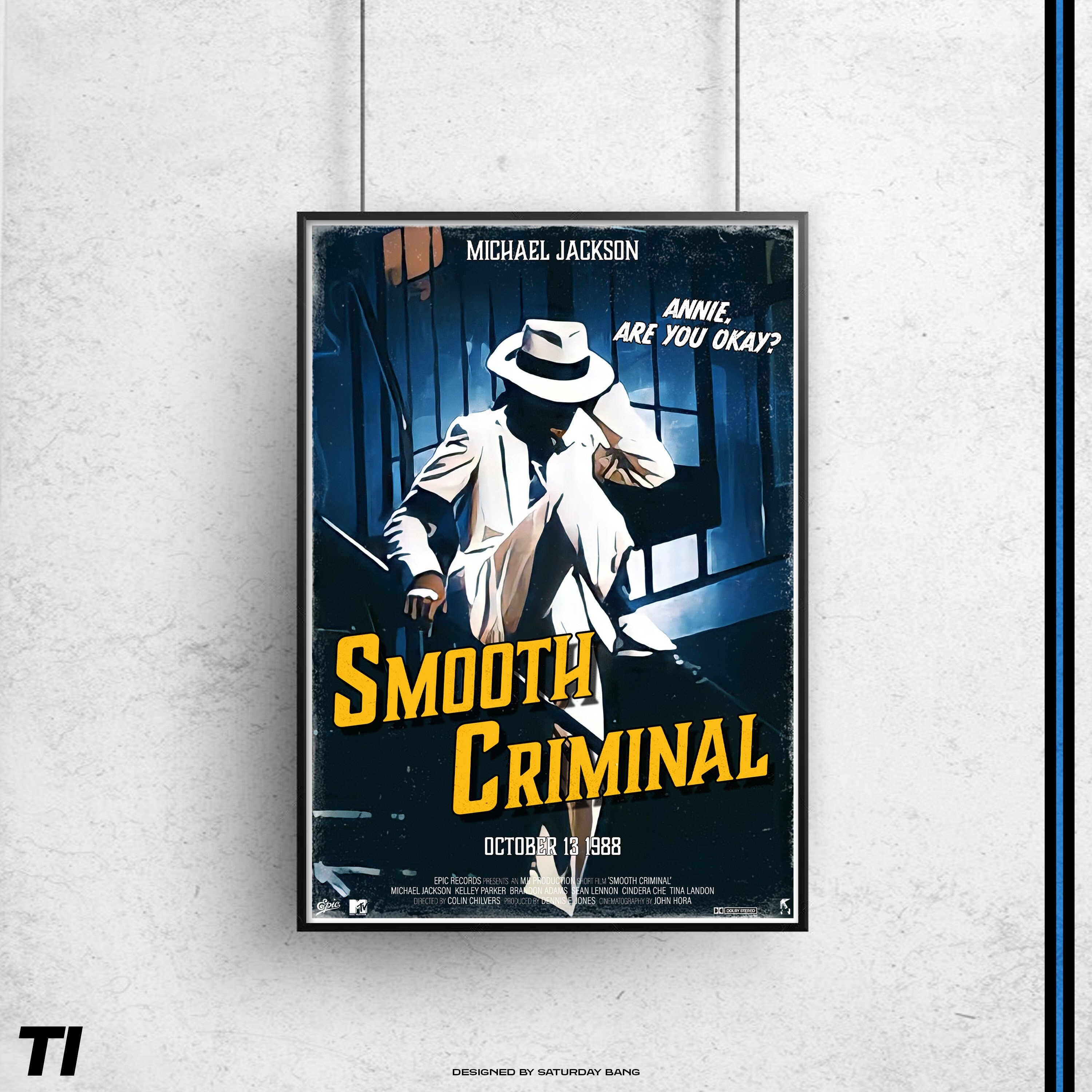 Jackson SMOOTH CRIMINAL Original Poster Art Print - Etsy Denmark