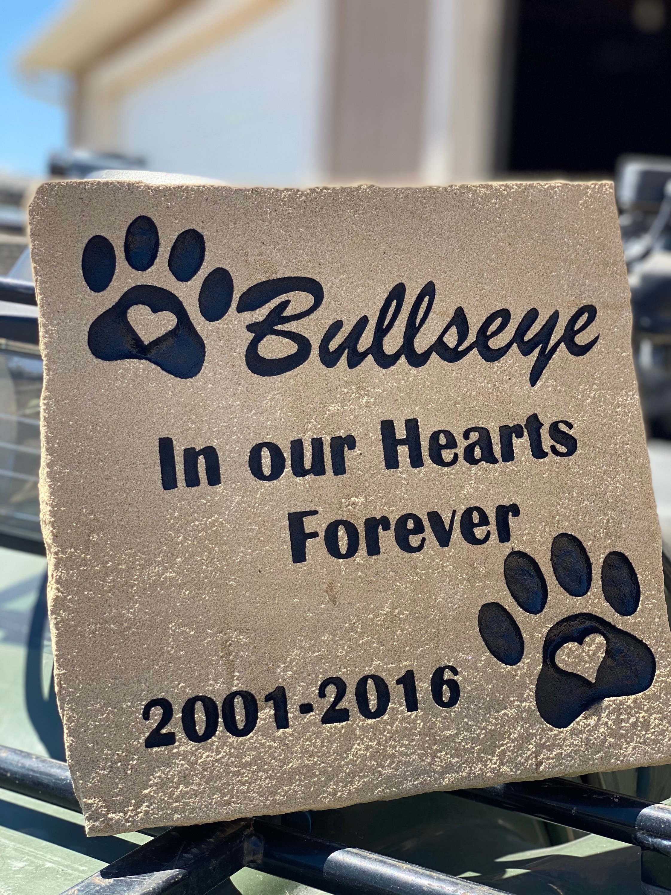 Engraved Pet Memorial Garden Stone Pet Memorial Memorial Etsy