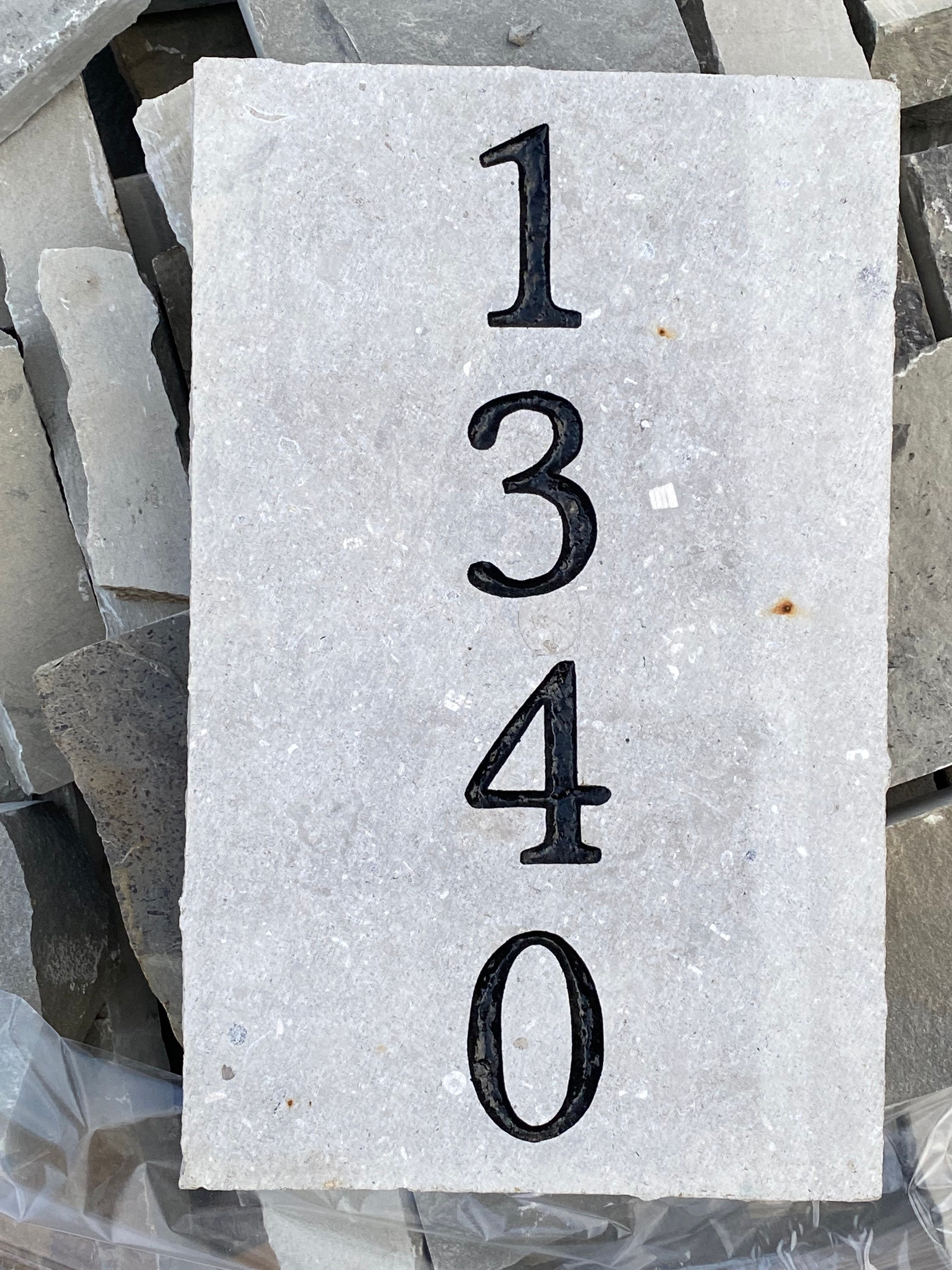Watermark Buff Custom Engraved Stone for Address Stone 16x10x1.75 ...