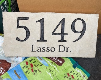 ★STONE ★ Stone  Same Day Domestic 24FW 8115624 Watermark Buff Custom Engraved Stone for Address Stone