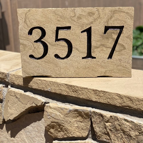 Address Stone House Number Etsy