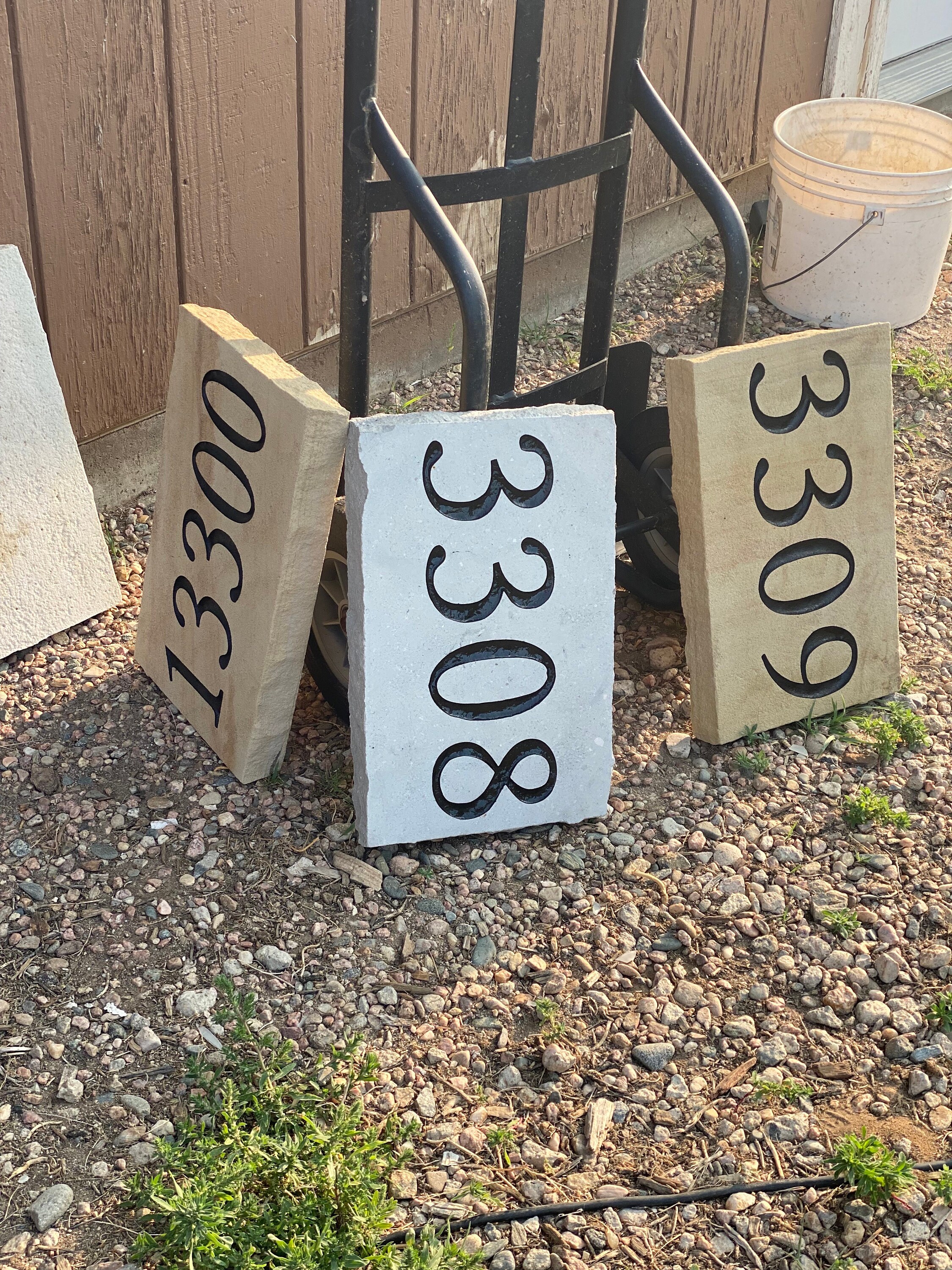 ★STONE ★ Stone  Same Day Domestic 24FW 8115624 Watermark Buff Custom Engraved Stone for Address Stone