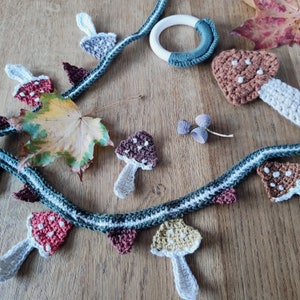 Dutch Crochet Pattern Mushrooms incl. Autumn Bunting image 1