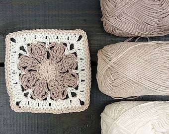 Dutch crochet pattern Power Flower Square