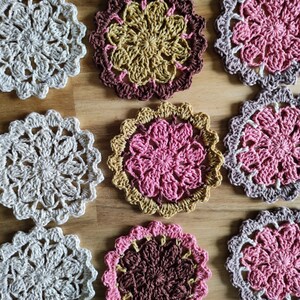 Haakpatroon Power Flower onderzetter / slinger klein