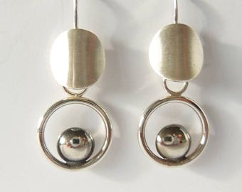 Sterling Silver, Prime Earrings plus Enhancer, Interchangeable Earrings, Dangles, Cold Forged, Highly Polished, Designer, Mix & Match, Gift