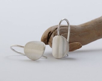 Dawn Prime Earrings Handmade Sterling Silver Circle Earrings: Modern Chic Interchangeable Design various Enhancers available