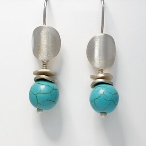 925 zilver Turquoise kralen Wisselbaar oorbellen Enhancers voor Prime oorbellen Stijlvol Hangers Cadeau voor haar Mix & Match Boho Casual afbeelding 2