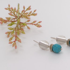 925 zilver Turquoise kralen Wisselbaar oorbellen Enhancers voor Prime oorbellen Stijlvol Hangers Cadeau voor haar Mix & Match Boho Casual afbeelding 7