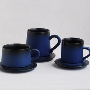 Handmade coffee ceramic mug,Clay mugs,Pottery coffee mug,tumbler,tea cup,craft cups,art mugs,designer mug, coffee lover gift,mug with Saucer image 1