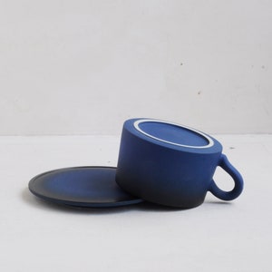 Handmade coffee ceramic mug,Clay mugs,Pottery coffee mug,tumbler,tea cup,craft cups,art mugs,designer mug, coffee lover gift,mug with Saucer image 2