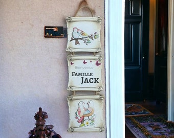 Décoration de porte, Panneau de porte en bois, décoration murale chambre enfant, Plaque de porte personnalisée prénom, cadeau naissance bébé