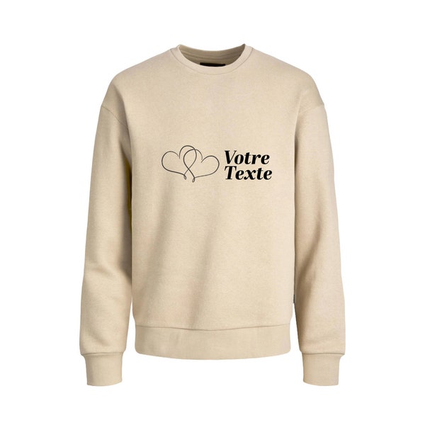 Pull personnalisé avec texte et symbole coeur - sweet fille - Pull fils - Pull personnalisé pour femme - Pull avec texte et coeur