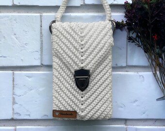 Crochet pour téléphone, Pochette pour téléphone portable, Bandoulière pour téléphone, Etui pour téléphone portable, Etui à lunettes,mini sac