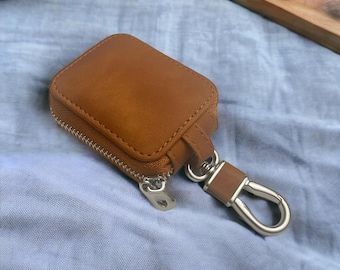 Porte monnaie cuir tisse, porte monnaie brune, cadeau pour maman, Cadeau pour marraine parraine, petit porte monnaie cuir, wallet