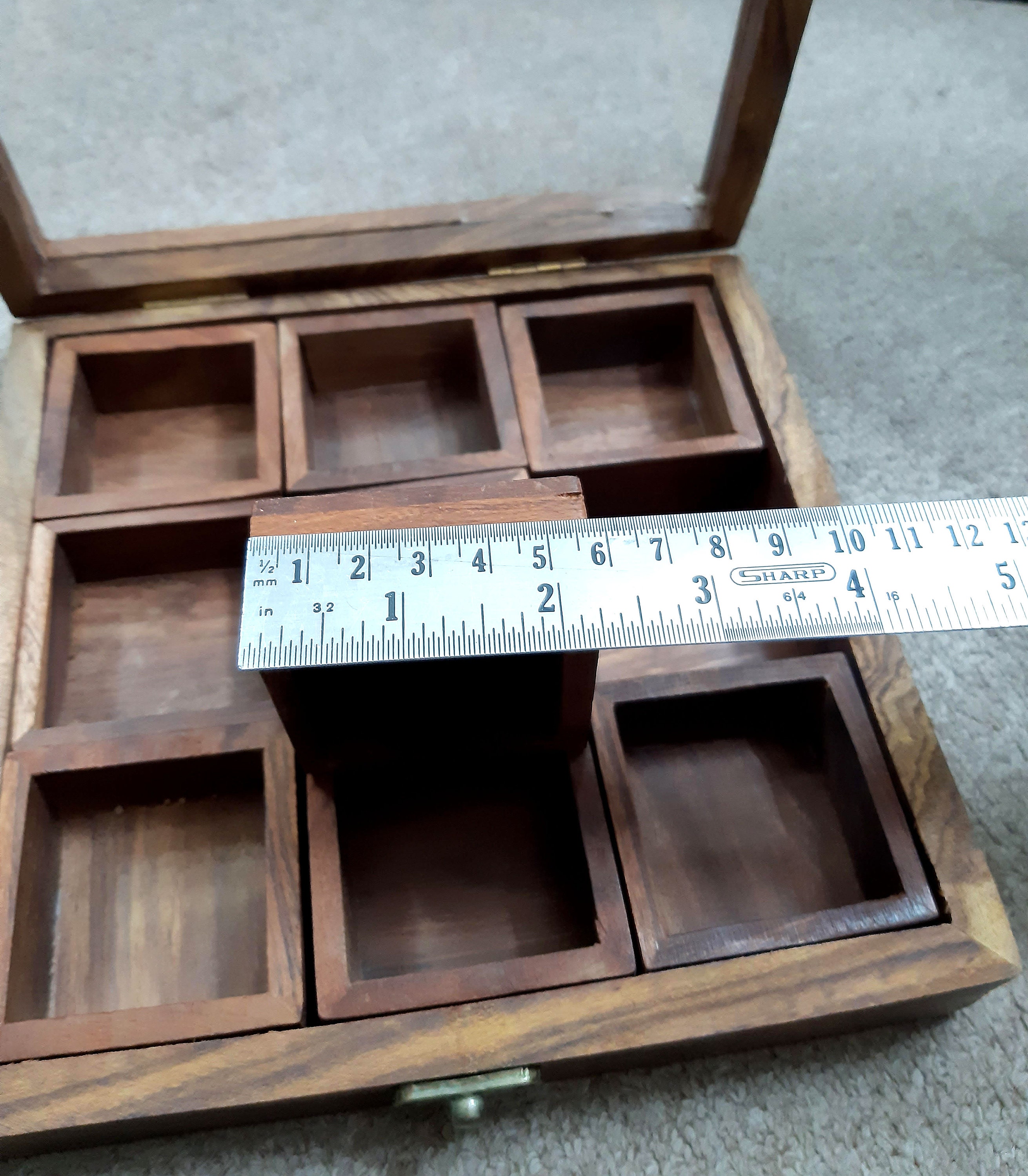 Wooden Masala Box Set of 9 Boxes From Sanaa Zesty Etsy