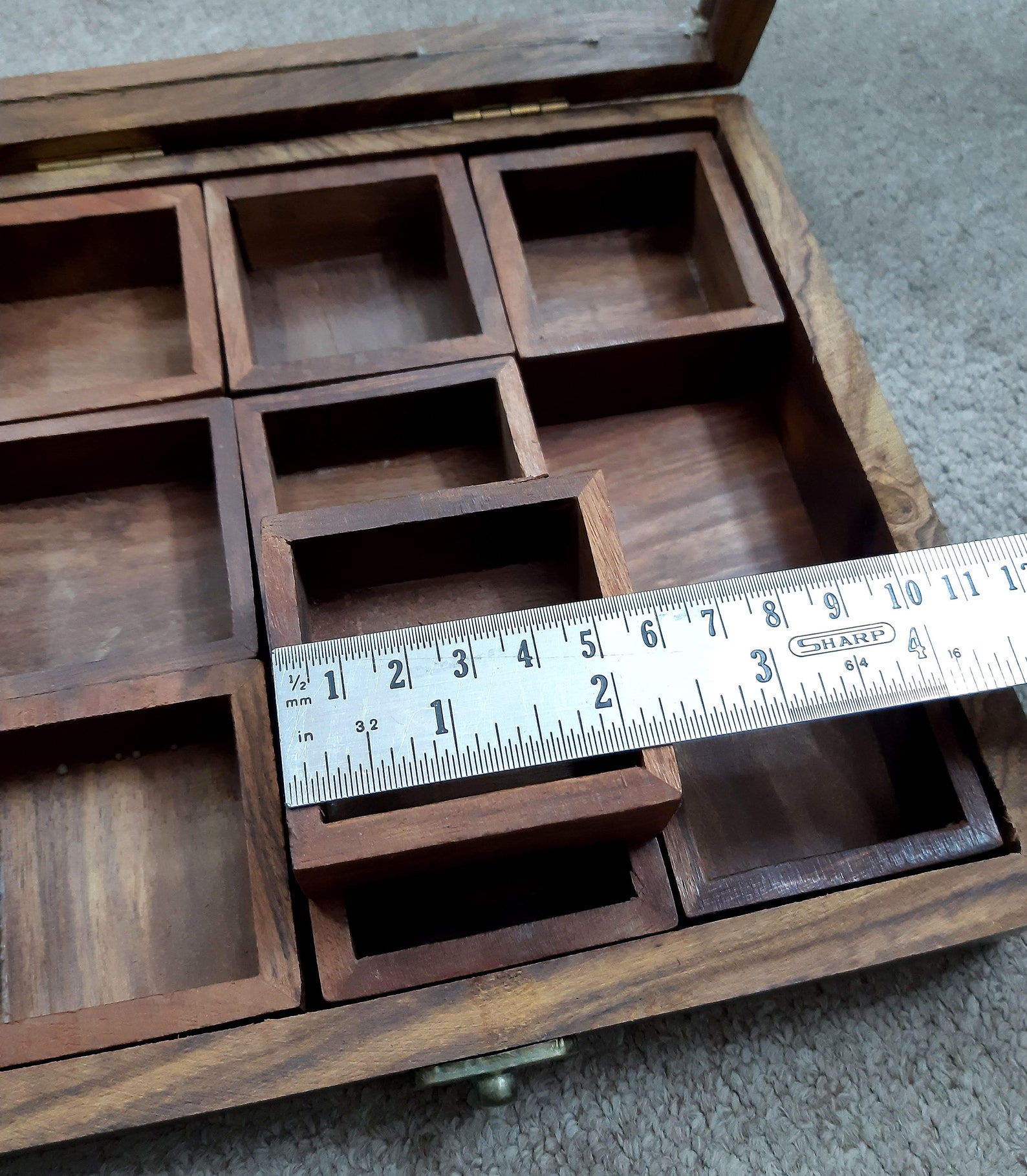 Wooden Masala Box Set of 9 Boxes From Sanaa Zesty Etsy