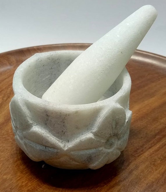 Marmolina Genuine Handcrafted Mexican Mortar and Pestle Set Made