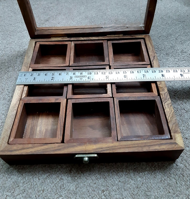 Wooden Masala Box Set of 9 Boxes From Sanaa Zesty Etsy