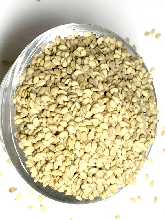 Organic White Sesame Seeds Hulledsesamum Indicum Etsy