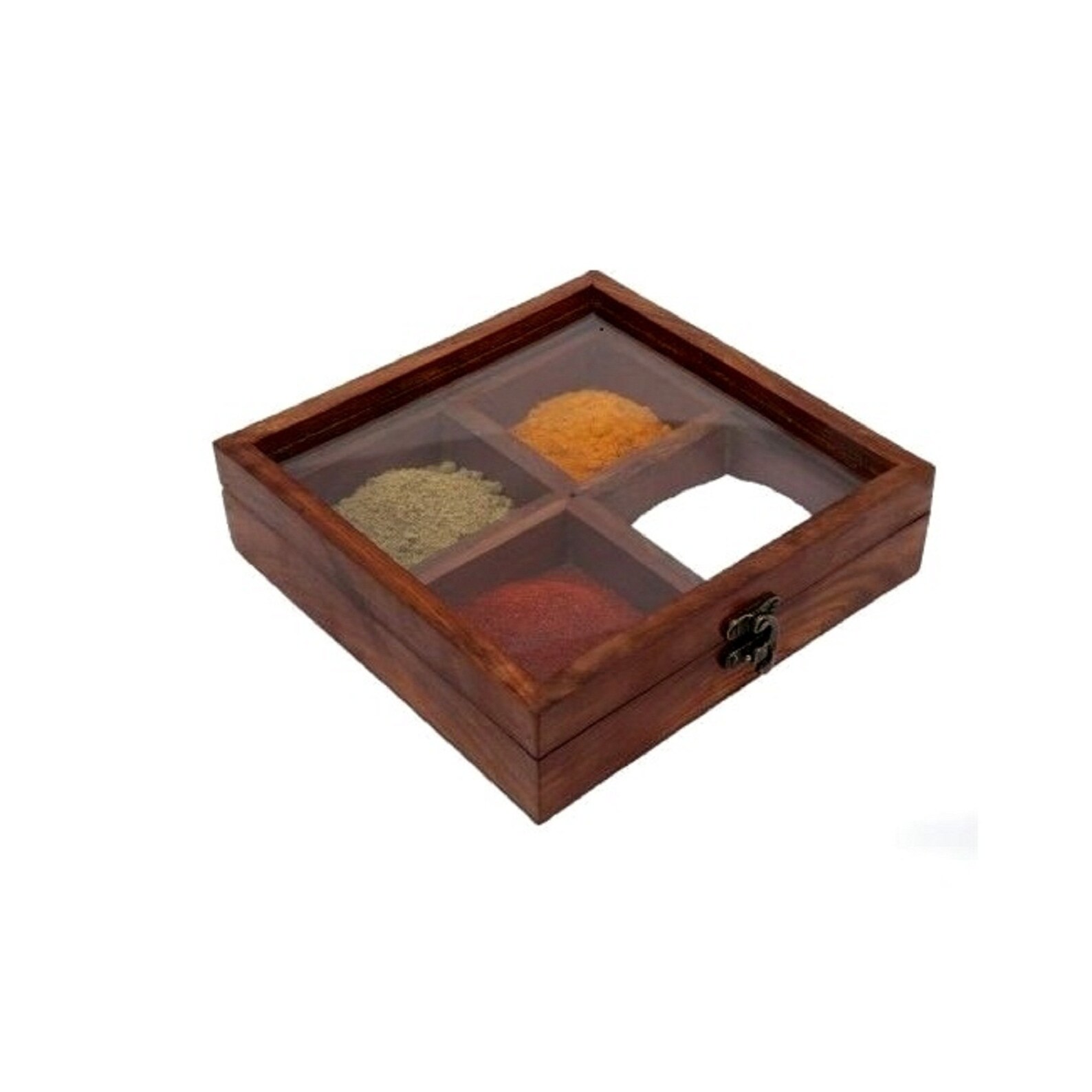 Wooden Masala Box Set of four from Sanaa Zesty Etsy