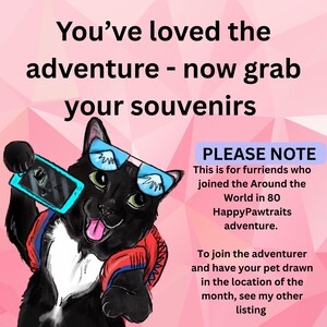 Pack souvenir pour Le tour du monde en 80 HappyPawtraits - JAPON - portrait personnalisé - porte-clés - photos - élément complémentaire