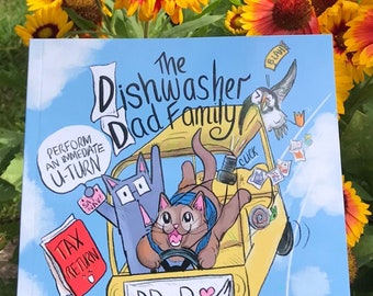 The Dishwasher Dad Family - unleashed in Wales - hilarious comic book/graphic novel full of art & Dishwasher DAD -Signed by artist