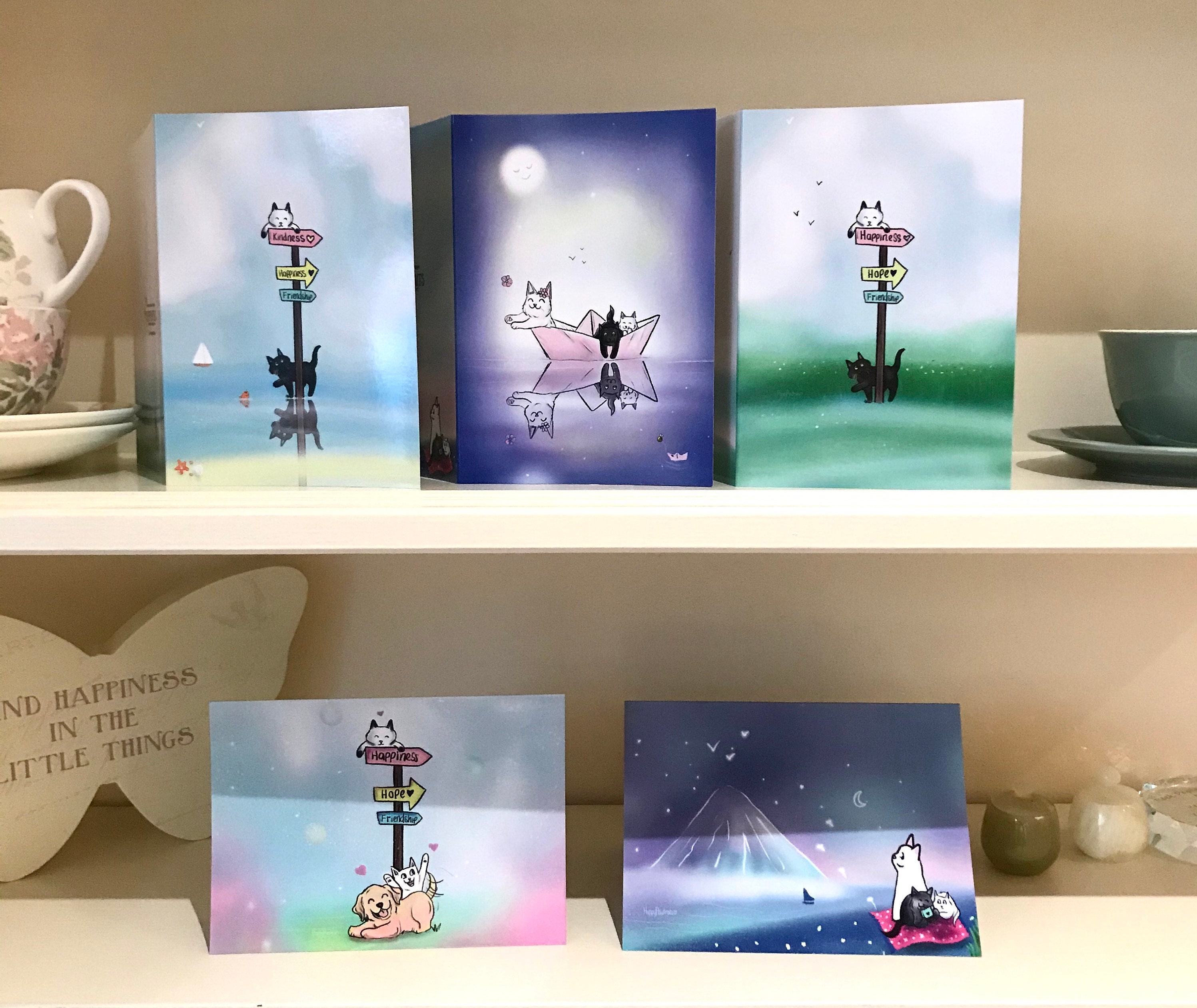 5 Luxury Greeting Cards Set Original Greeting Carddesign - Etsy