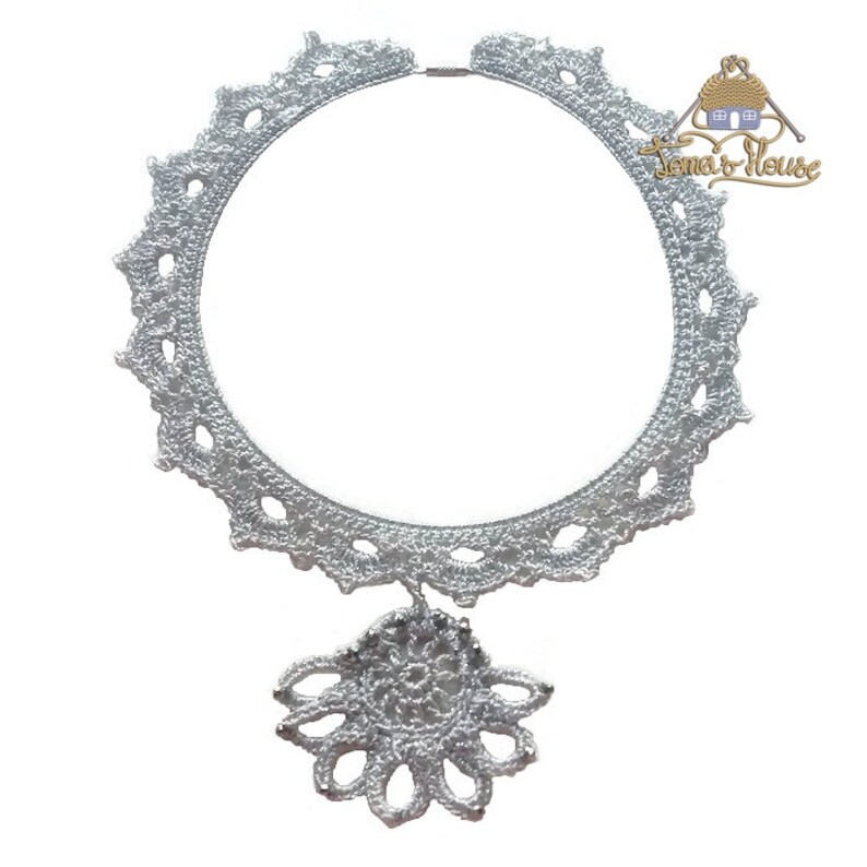 Crochet Lace Choker Pattern Crochet Necklace Tutorial Etsy