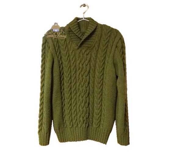 fisherman shawl collar sweater