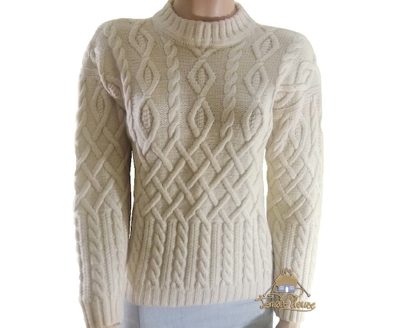 chunky knit crew neck jumper